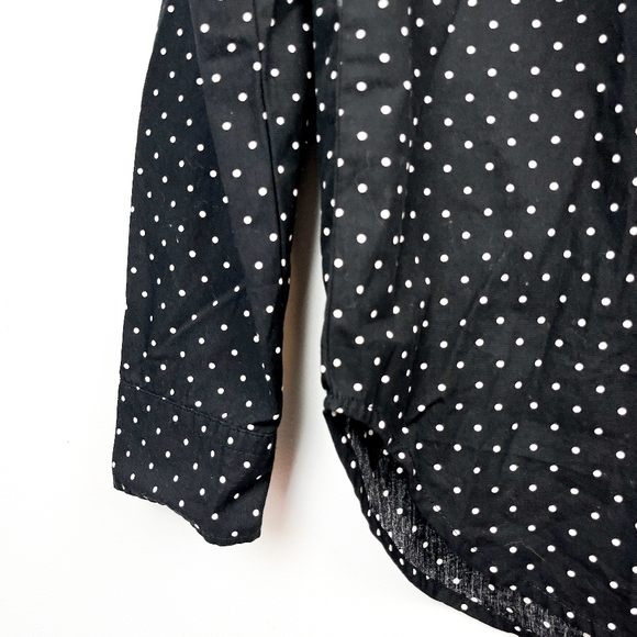 Old Navy Black and White Polka Dot Button-Up Shirt - Picture 5 of 9